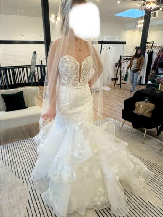 Justin Alexander Dresses & Skirts - Elegant Justin Alexander White Mermaid Lace Wedding Dress NWT